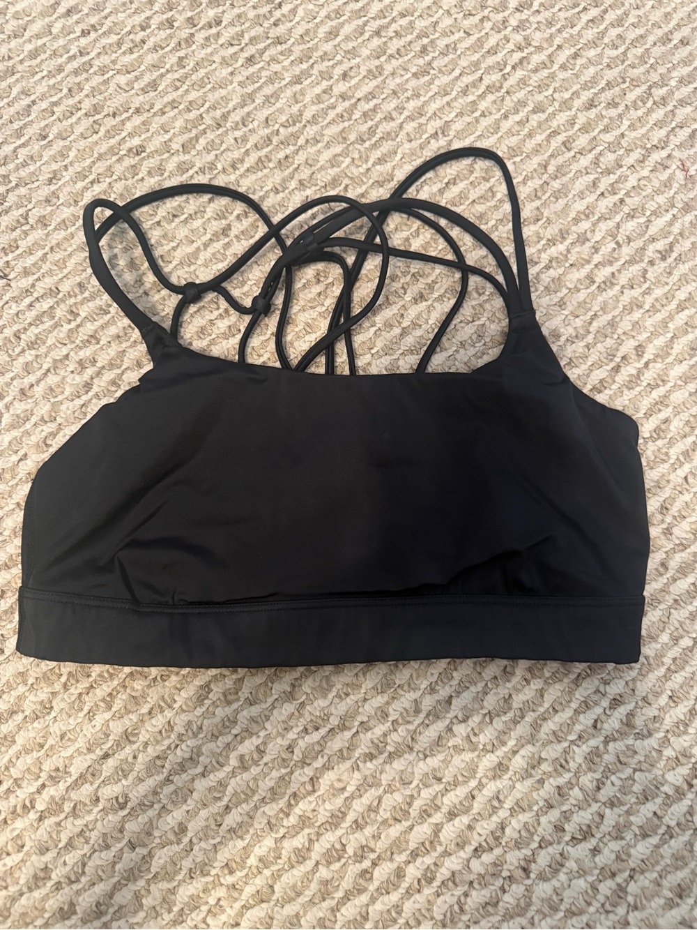 Black Strappy sports bra